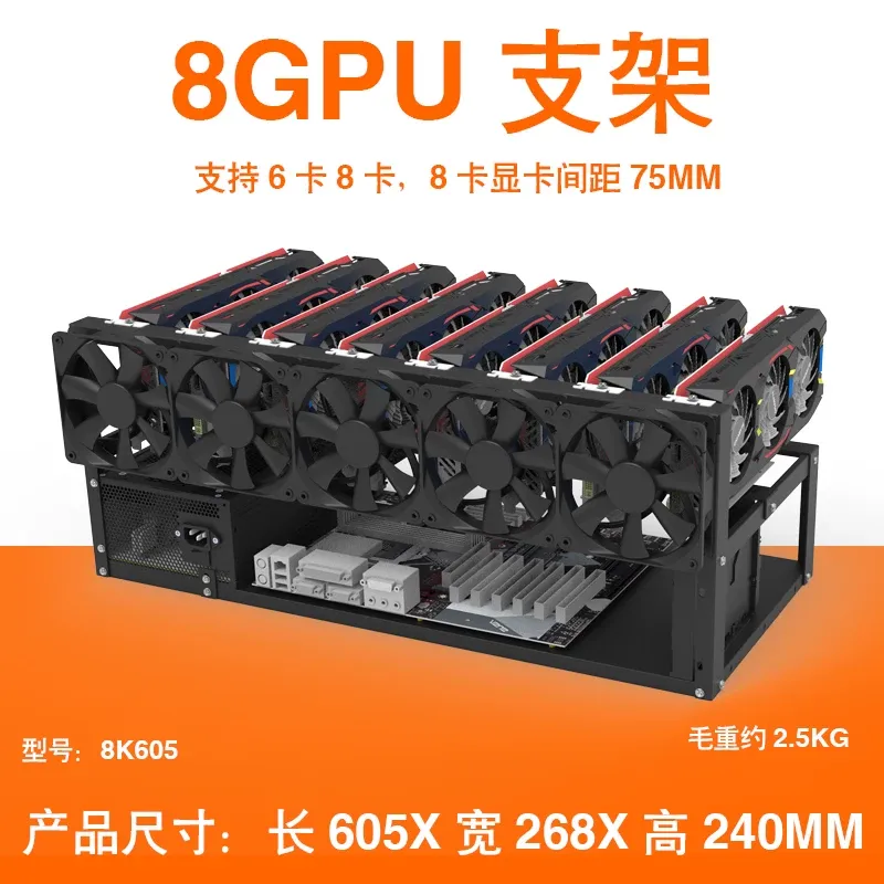 Gpu Mining Rig Frame 8 Gpu - JMZグラフィックカードスタンドラック オープンエアマイニングリグフレーム 6スロット/8スロット GPUホルダーブラケット イーサリアム/Zcash/暗号通貨マイニング/BTC用