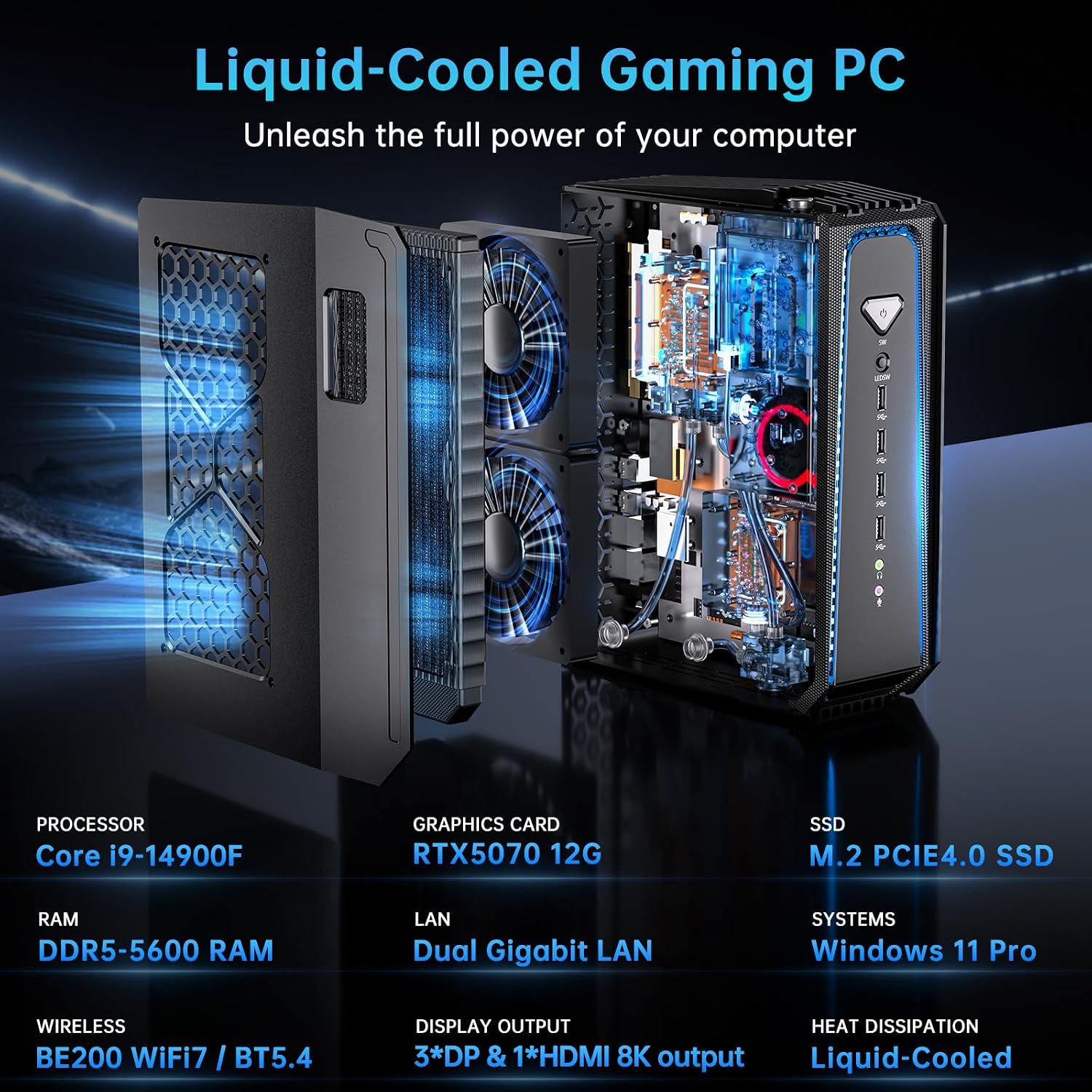 Msecore 液体冷却ミニPC インテル Core i9‑ - Desktop Gaming Gpu 32Gb のレビューと価格