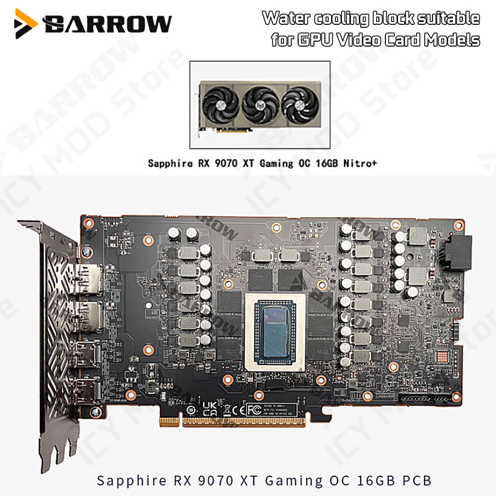 バロー グラフィックスカード 水冷ブロック SAPPHIRE - Rx 9070 Xt のレビューと価格