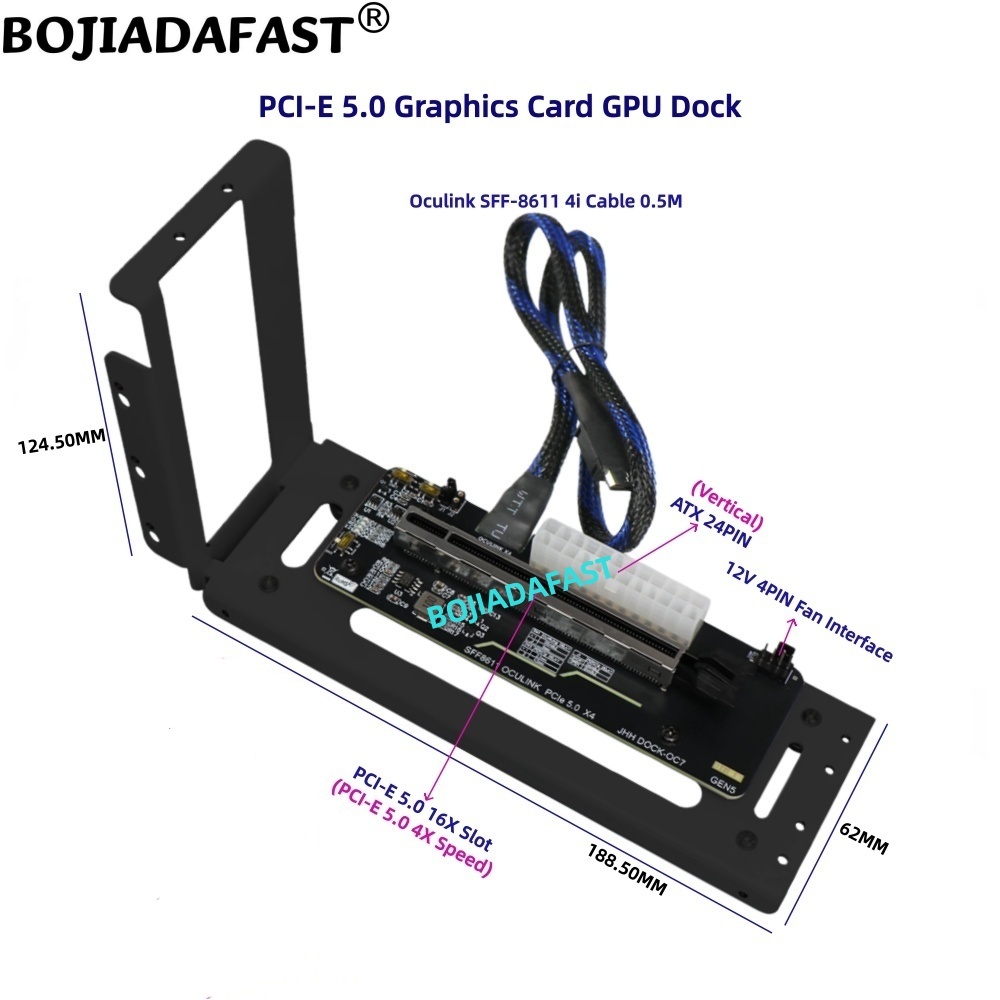 PCI-E 5.0 16X GEN5 アダプターカード Oc - Pcie 5.0 Gpu Riser Cable のレビューと価格